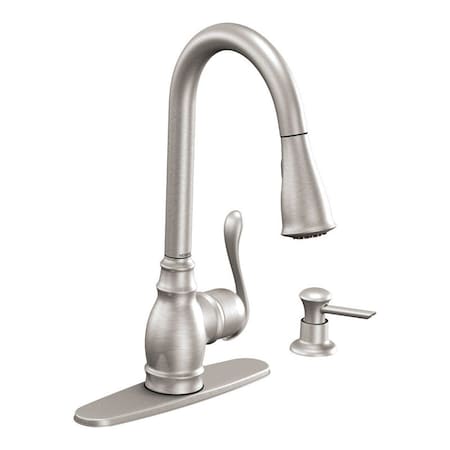 Moen Moen Anabelle One Handle Stainless Steel Pull-Down Kitchen Faucet CA87003SRS